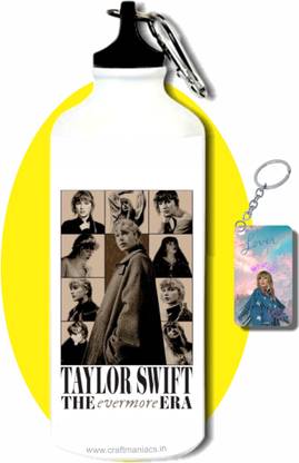 craft maniacs TAYLOR SWIFT EVERMORE ART 600 ML SIPPER BOTTLE & WOODEN KEYCHAIN 600 ml Sipper