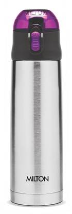 MILTON Crown 400 Thermosteel Water Bottle, ISI Certified, 24 Hr Hot and Cold 350 ml Flask