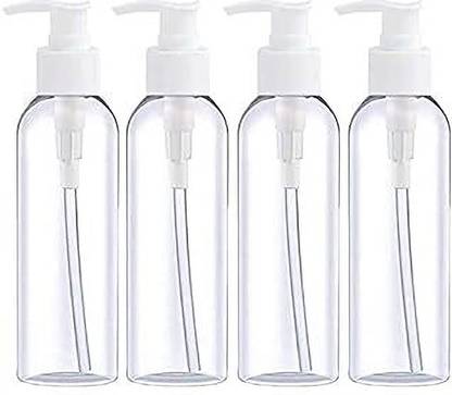 RKAMBALA R K Plastic Pump Bottles Refillable Cosmeticl etc.- 200ml (SET OF 4) 200 ml Bottle