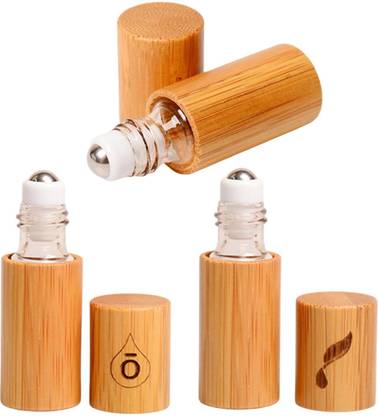 Lyla 5ml Bamboo Empty Essential Oil Roller Bottles No Leak Elegant Vial DIY A 5 ml Bottle
