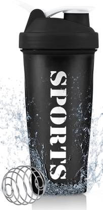ZYRO Sports Sipper Gym Bottle with Stainless Steel Mixer Ball for Protein Shakes 650 ml Shaker