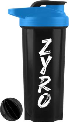 ZYRO Work Hard Protein Gym Sipper Bottle with Stainless Steel Spring Ball 700 ml Plastic Shaker