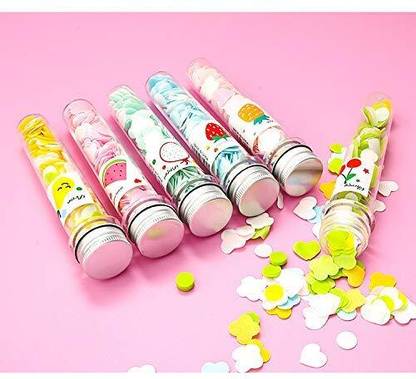 M.S TRADERS Flower Design Tube Shape Bottle Paper Soap Clean Soft Bath For Travel