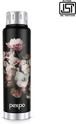 pexpo 12 Hrs Hot & Cold Vacuum Insulated Bottle With Floral Printed Design,Cameo 500 ml Flask