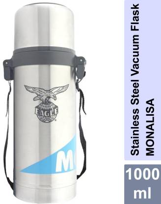 EAGLE Monalisa Stainless Steel Vacuum Double Wall Hot & Cold Bottle for Office Home 1000 ml Flask
