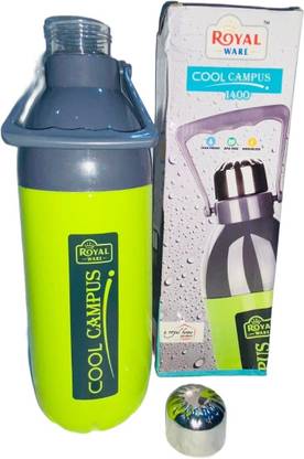 RABBIT FOOT Cool Campus Insulated Water Bottle 1400 ml Flask (Pack of 1, Green, Plastic) 1400 ml Flask