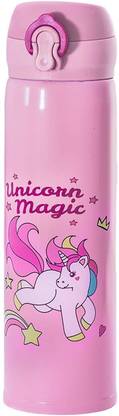 TOYVISION Unicorn Bottle Cup Vacuum Insulated Flask School Kids Girls Lunch Box Leak Proof 500 ml Bottle