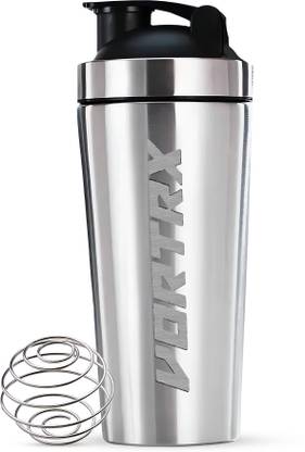 Vortrx Steel Protein Shaker Bottle With Premium Laser Engraved Logo | Leakproof Shaker 750 ml Steel Shaker