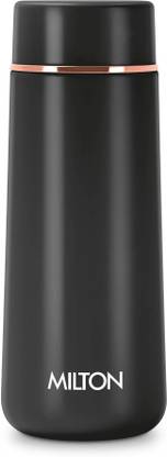 MILTON Starlit 320 Thermosteel Water Bottle, ISI Certified, 24 Hr Hot and Cold 320 ml Flask