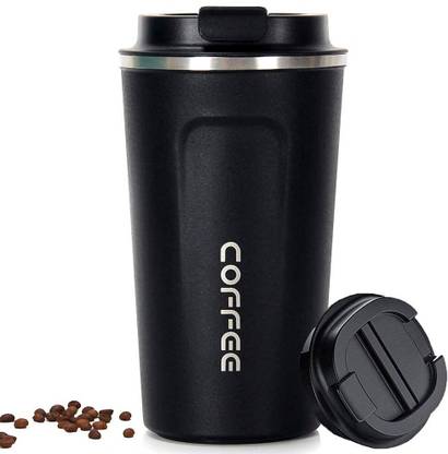 Nirvaana Coffee Mug Insulated Double Walled Travel Mug with Leakproof Lid Reusable 510 ml Flask