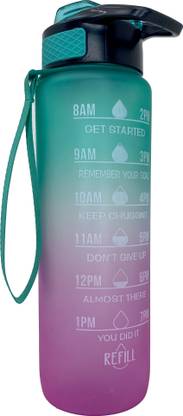Rock Tawa Multicolor Water Bottle with water level indicator and Sipper 1000 ml Sipper