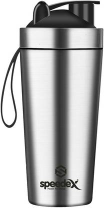 SPEEDEX Stainless Steel Workout Protein Gym Shaker Bottle with Blender Ball, Leakproof 750 ml Shaker