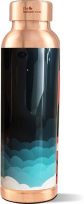 The Better Home Copper Water Bottle | Printed Copper Bottle 950 ml Copper Bottle