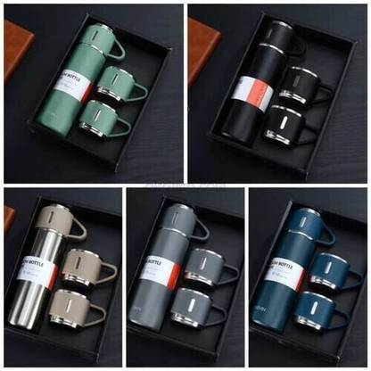 rkailash Stainless Steel Vacuum Insulated Bottle Water 500 ml Bottle With Drinking Glass