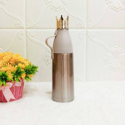 Priceless Deals Fancy Crown Design Stainless Steel Thermos Vacuum Flask Bottle for Girls 350 ml Bottle