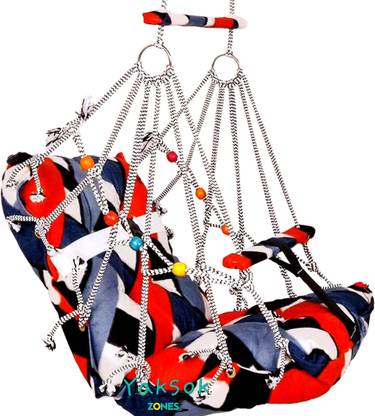 Tumpo Cotton Swing (90Kg) Wight Supported Same Colour Dispatch (Red) Jhula Swings
