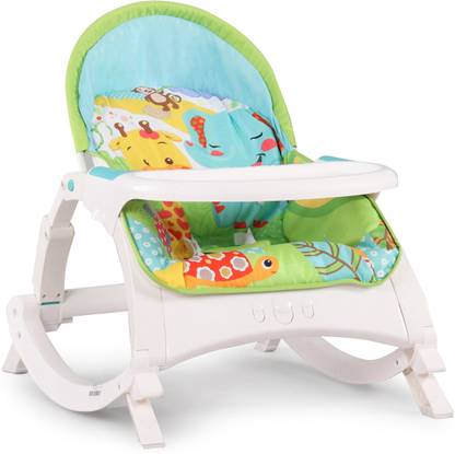 Play Nation 2 in 1 Baby Bouncer Rocker with Soothing Music, Vibration& Detachable Food Tray Rocker