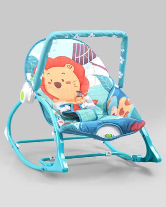 प्ले नेशन Newborn to Toddler 2 in 1 Portable Rocker with Mosquito Net, Vibration & Music | रॉकर और बाउंसर