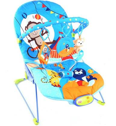 LuvLap Magic Circus Baby Bouncer with Soothing Vibration and Music Rocker and Bouncer