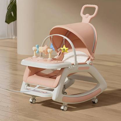 cubbycoo 5 in 1 Baby Rocking Chair for Kids Hanging Toy, Baby Dining Booster Bouncer