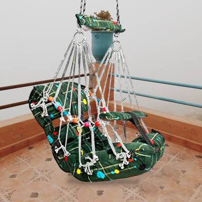 Yaksok ZONES Premium Cotton Swing Jhula for 1-3 Year Baby for Indoor-Outdoor Swings