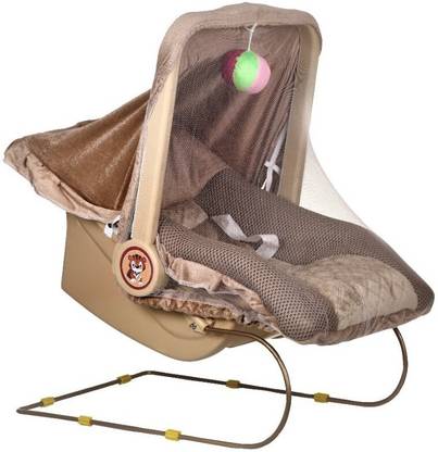 mlu Carry Cot/Bouncer with Mosquito Net and Swinging Ropes ( Rocker and Bouncer ) Rocker and Bouncer