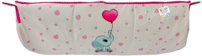 Kelvy Creation Soft Cotton Hanging Baby Cradle with Cute Heart Balloon and Elephant Print Swings