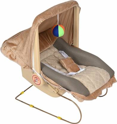 Domios 12-in-1 High Quality Multiuse Baby Carry Cot (Brown)-Made in India Bouncer