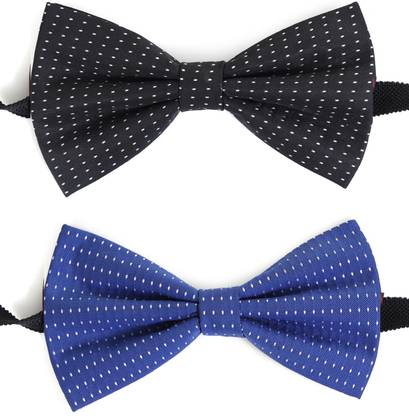 RANDOM STRIPE Bow Tie For men Polka Dots blue black Self Bow