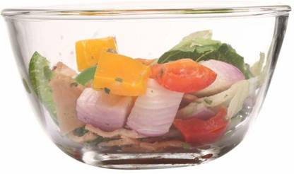 SMILERY Glass Mixing Bowl Borosilicate Glass Microwave Safe Mixing Bowl Serving bowl Set - 3200 ML Disposable