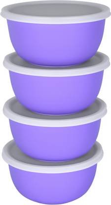 Zaib Stainless Steel Serving Bowl Stainless Steel Microwave Safe Euro Mixing Serving Bowl Set of 4 / Food Storage Container for Kitchen ( 4pcs x 500 ML Bowls)