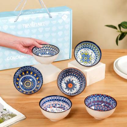 Nestasia Ceramic Serving Bowl Aoki Ceramic Soup Bowl Set