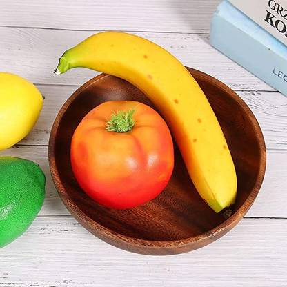 Anaya AfroZ Wooden Cereal Bowl Solid Wood SEESAM Wooden Round Shape Multipurpose Serving Bowl