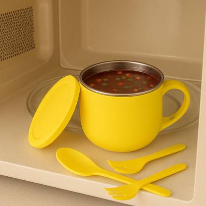 Jankinath enterprise Plastic, Stainless Steel Soup Bowl Kids Noodles & Soup Bowl for Serving |