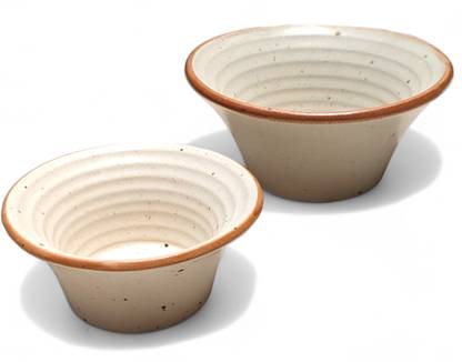 Claymistry Ceramic Dessert Bowl Handcrafted Matte Microwave Safe Bowl | 350 ml, 120 ml