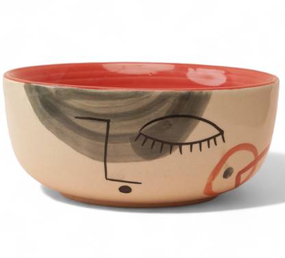 Claymistry Ceramic Serving Bowl Handpainted Gloss Microwave Safe Bowl | 20*20*8 1.5 litres