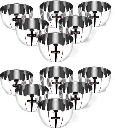 GALOOF Stainless Steel Vegetable Bowl heavy gauge set of 12 Stainless Steel Bowl