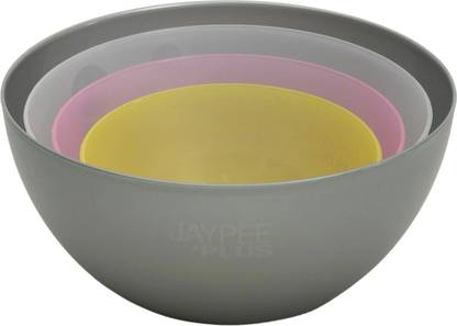 Jaypee Plus Plastic Mixing Bowl Set for Baking, Cooking, Whisking, Mixing, Storing and Serving for Salads