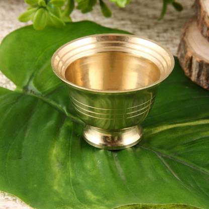 DOKCHAN Brass Decorative Bowl Handcrafted Small Heavy Decorative bowl For Pooja Home/Office
