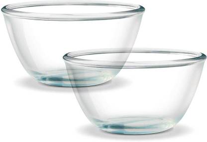 SMILERY Glass Mixing Bowl 4000ML Borosilicate Microwave Safe Glass Mixing Bowl Set Disposable