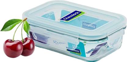 HARI SALES Glass Mixing Bowl GLASSLOCK AIRTIGHT TEMPERED RECTANGLE FOODCONTAINER 400+150 ML ( MICROWAVE SAFE)
