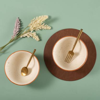 Urban Space Ceramic Serving Bowl Natural Beige
