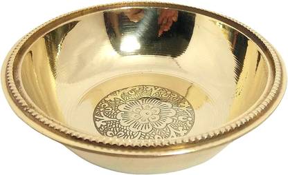 ए एंड एच एंटरप्राइजेज Hand Made Medium Floral Bowls for Dinnerware,Serveware, Sweet Dish Serving Bowl पीतल डेसेर्ट बाउल