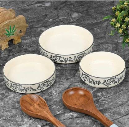 Your Local Store Ceramic Salad Bowl Ceramic Salad Tray/Bowl-Dish Bowl-Salad Plate Serving Snacks (5.5,6.5,7.5 Inch)