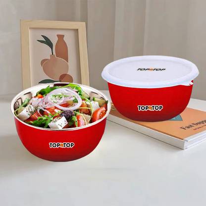 Topmtop Stainless Steel Storage Bowl Microwave Safe Bowls Airtight And Leak Proof Container Bowl Capacity 450ml,