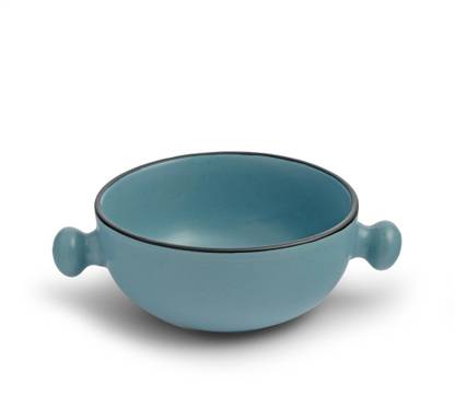 Claymistry Ceramic Serving Bowl Handcrafted Glossy Microwave Safe Bowl with Handle | 17*13*6 cm 280 ml