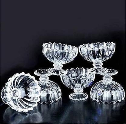 Kriti Traders Borosilicate Glass Dessert Bowl Ice Cream Bowls, Salad Serving Bowls, Tableware Set