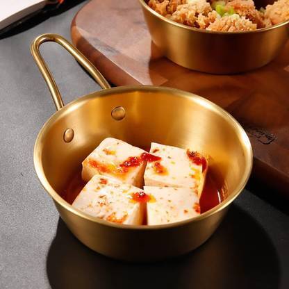 Sanmati Stainless Steel Storage Bowl Stainless Steel Storage Bowl Ramen Bowl with Handle Disposable