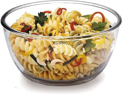 MDNSHO Glass Cereal Bowl BOROSILICATE GLASS MICROWAVE OVEN SAFE SERVING MIXING BOWL 1500 ML