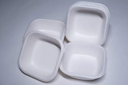 gcdc Pack of 50 Plastic Combo-Rectangle Plate 120&180ml Bowl Dinner Set